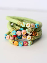 Load image into Gallery viewer, Multi Colored MAMA word beaded bracelet
