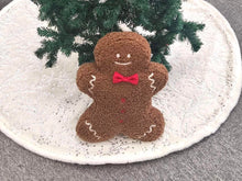 Load image into Gallery viewer, Christmas Sherpa Pillow Gingerbread Man

