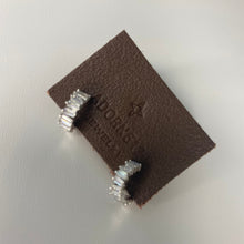 Load image into Gallery viewer, Baguette Huggies earrings
