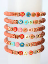 Load image into Gallery viewer, Multi Colored MAMA word beaded bracelet
