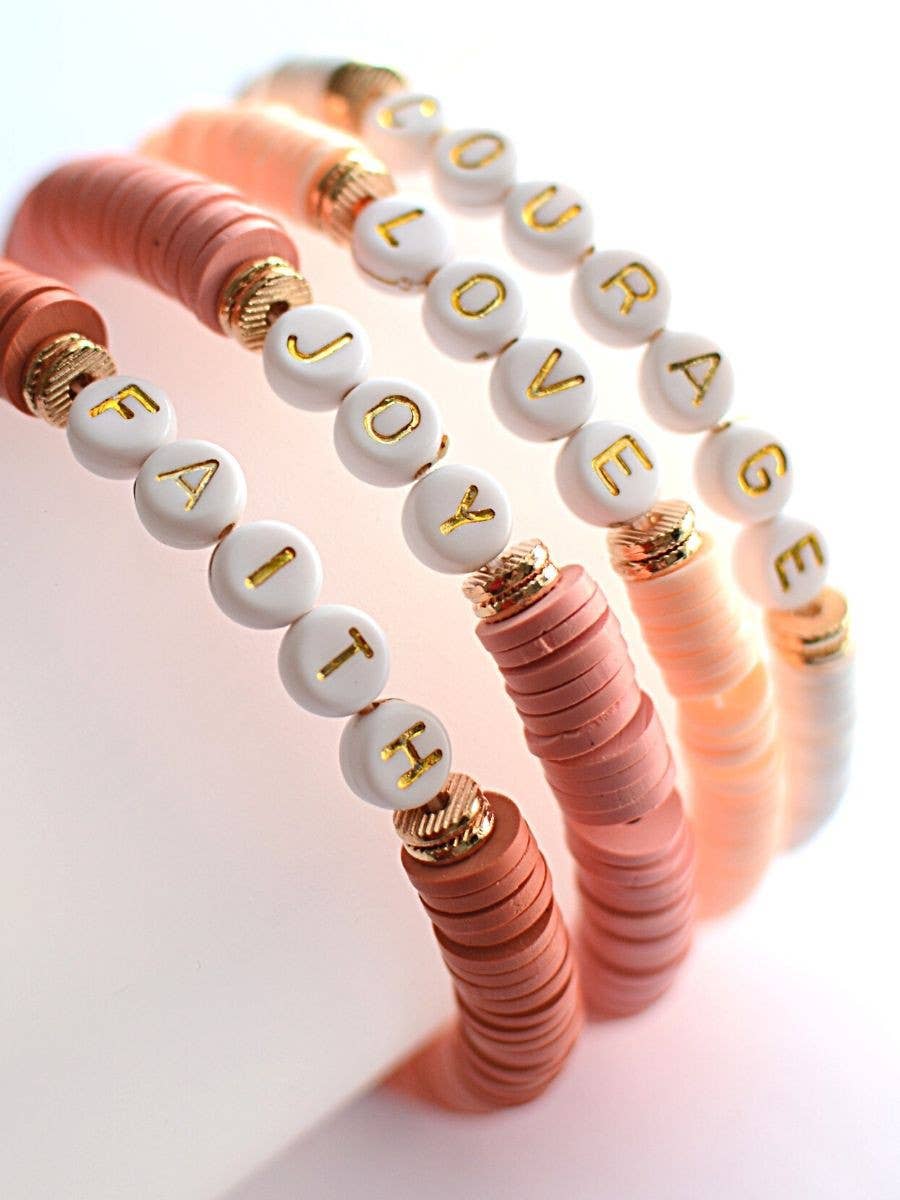 Inspirational stretch bead bracelets