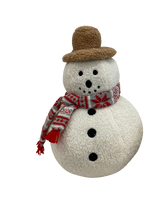 Load image into Gallery viewer, Christmas Sherpa Pillow Snowman
