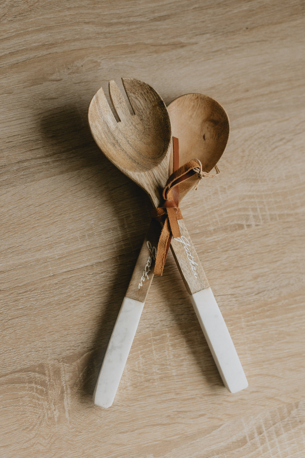 Gather Marble Serving Utensils