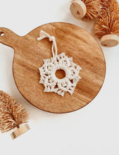 Load image into Gallery viewer, Macrame Ornament | Snowflake Christmas Tree Boho Decor
