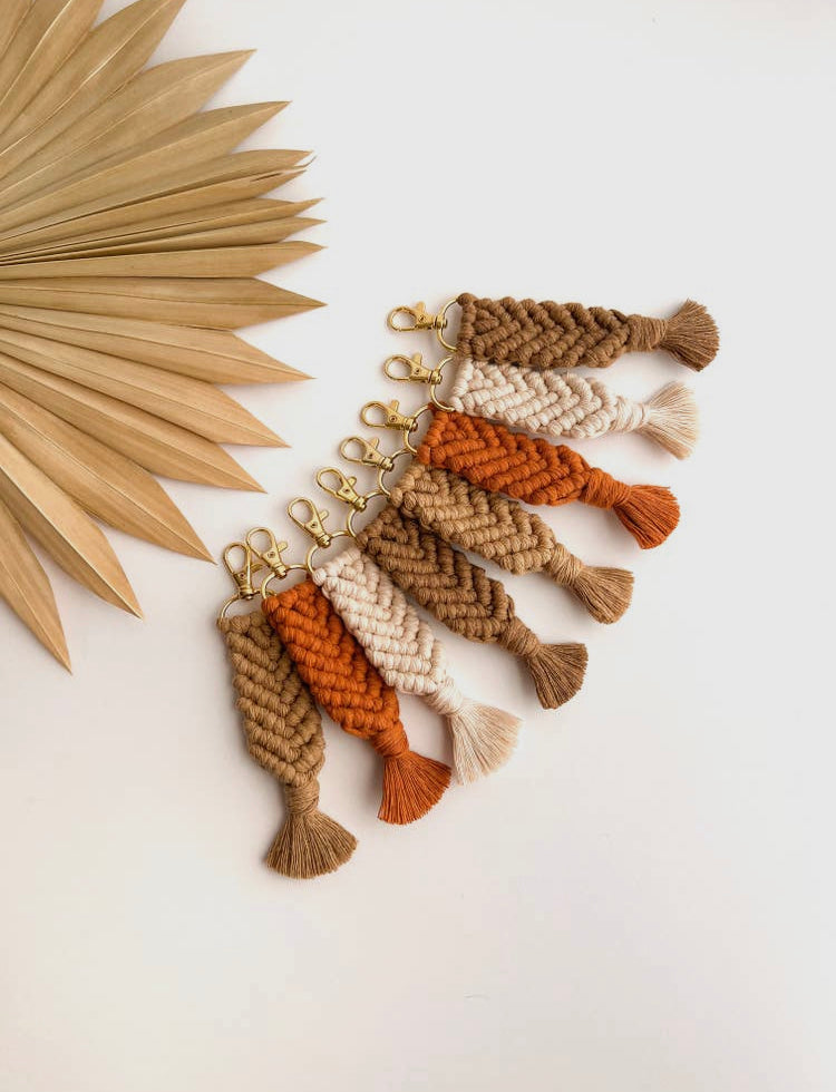 Boho Macrame Keychain