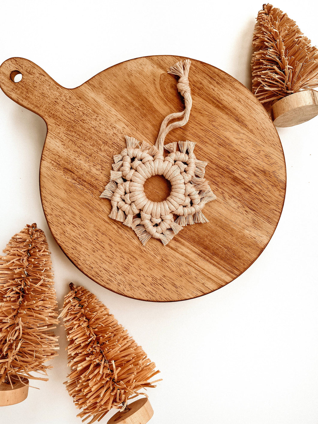 Macrame Ornament | Snowflake Christmas Tree Boho Decor