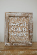 Load image into Gallery viewer, WASH YOUR HANDS bamboo sign
