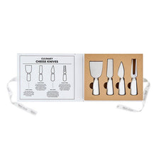Load image into Gallery viewer, Say Cheese- set of 4 cheese knives 

