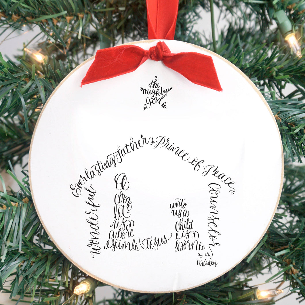 Round Ornament-Manger Scene 6