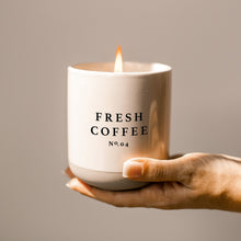 Load image into Gallery viewer, Fresh Coffee Soy Candle Stoneware Jar
