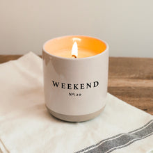 Load image into Gallery viewer, Weekend Soy Candle Stoneware Jar
