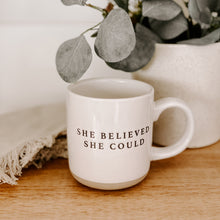 Load image into Gallery viewer, She Believed She Could Stoneware Coffee Mug
