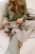 Load image into Gallery viewer, Chenille Pom Blanket
