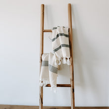 Load image into Gallery viewer, Turkish Cotton + Bamboo Hand Towel - Single Stripe
