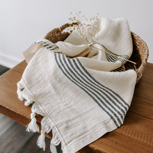 Load image into Gallery viewer, Turkish Cotton + Bamboo Hand Towel - Multi Stripes
