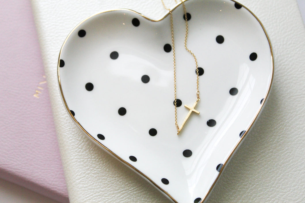 Sideways Cross Necklace