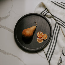 Load image into Gallery viewer, Large Round Wood Tray - Black
