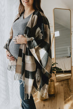 Load image into Gallery viewer, Plaid shawl wrap
