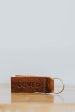 Load image into Gallery viewer, &quot;Loved&quot; Leather Key Chain
