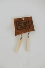 Load image into Gallery viewer, Ivory Horn Rectangle Earrings
