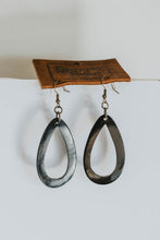 Load image into Gallery viewer, Teardrop Horn Earrings in Black
