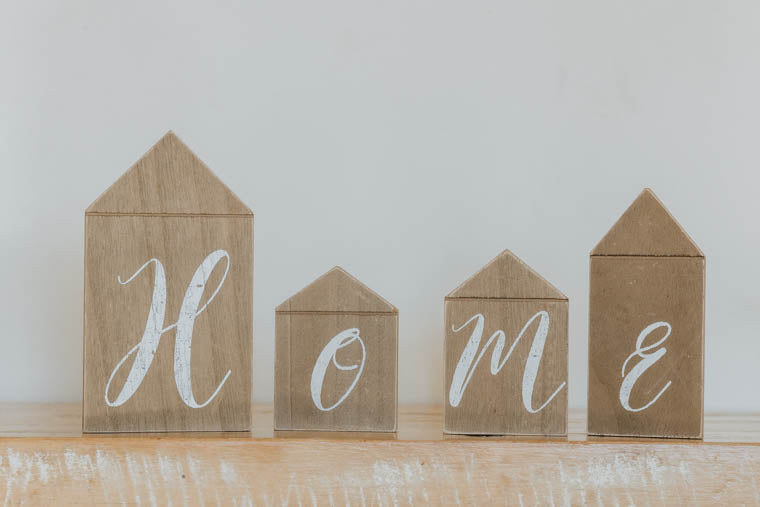 HOME wood blocks