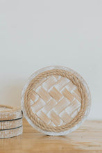 Load image into Gallery viewer, Woven bamboo coasters set of 4
