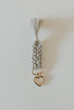 Load image into Gallery viewer, Mermaid Heart Macrame Keychain
