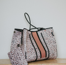 Load image into Gallery viewer, Neoprene Bag - Rose Gold Leopard
