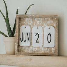 Load image into Gallery viewer, Bamboo wood calendar
