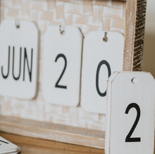Load image into Gallery viewer, Bamboo wood calendar
