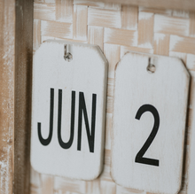 Load image into Gallery viewer, Bamboo wood calendar

