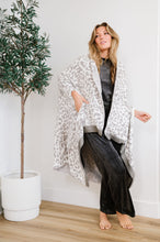 Load image into Gallery viewer, Luxe Wearable Blanket - Grey Beige Leopard
