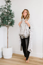 Load image into Gallery viewer, Luxe Wearable Blanket - Grey Beige Leopard
