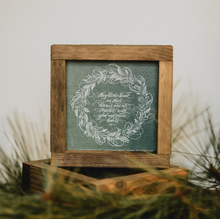 Load image into Gallery viewer, Wood Sign-They Broke Bread Green Chalk 5x5
