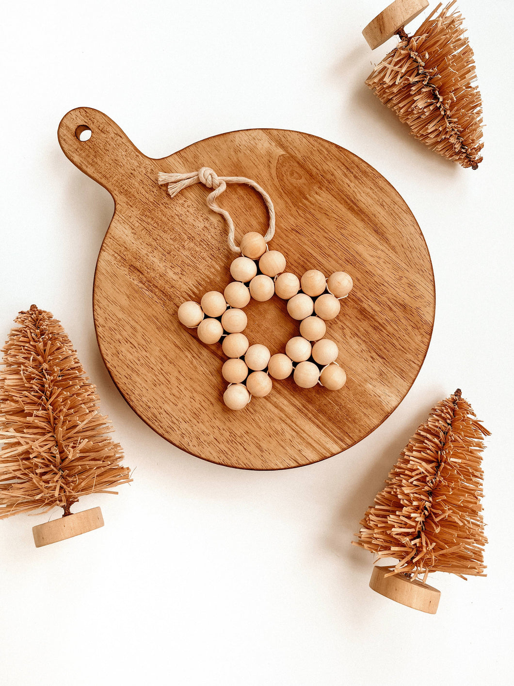 Macrame Ornament | Wooden Star Christmas Tree Decor