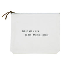 Load image into Gallery viewer, Favorite Things Canvas Zip Pouch
