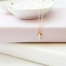 Load image into Gallery viewer, Tiny cross necklace
