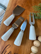 Load image into Gallery viewer, Say Cheese- set of 4 cheese knives 
