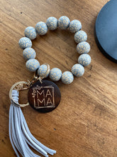 Load image into Gallery viewer, MAMA Wooden Beaded Tassel Key Chain
