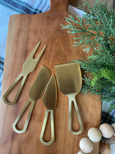 Load image into Gallery viewer, Champagne Gold Cheese Knives
