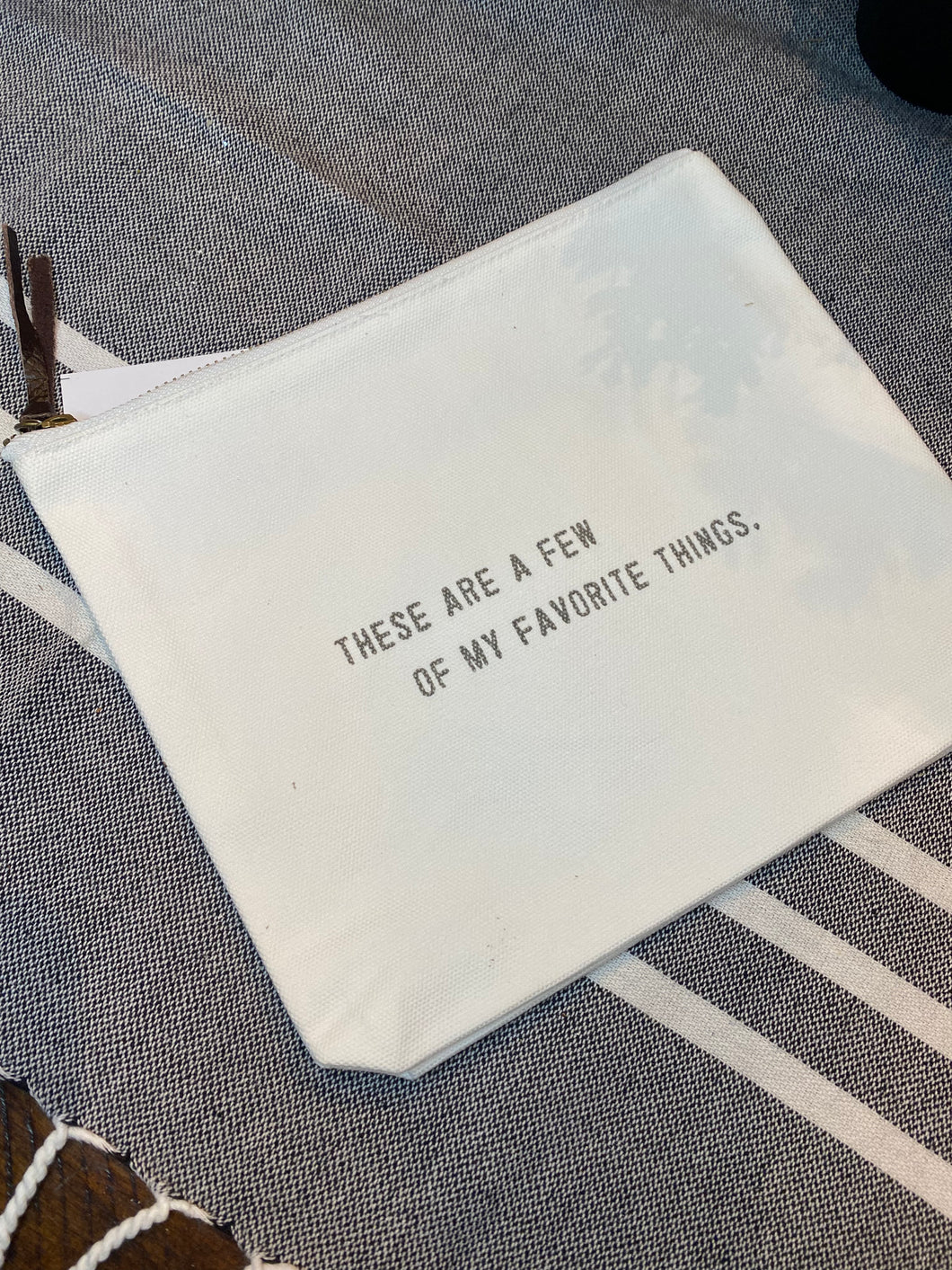 Favorite Things Canvas Zip Pouch