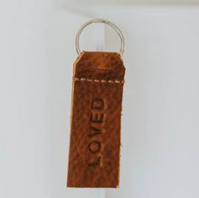 Load image into Gallery viewer, &quot;Loved&quot; Leather Key Chain

