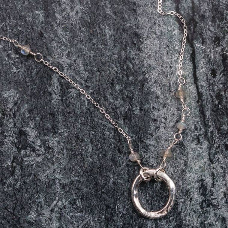 Annie - Fine Silver/Sterling Silver/Labradorite Necklace