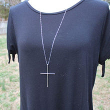 Load image into Gallery viewer, Minimalist Silver Cross Necklace
