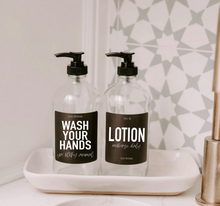 Load image into Gallery viewer, 16oz Clear Glass Hand Soap Dispenser
