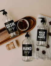 Load image into Gallery viewer, 16oz Clear Glass Hand Soap Dispenser
