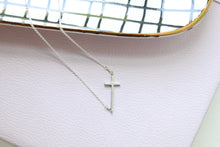 Load image into Gallery viewer, Sideways Cross Necklace
